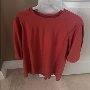 Maria Pinto Orange Rust Top - Bening Blouse Size L